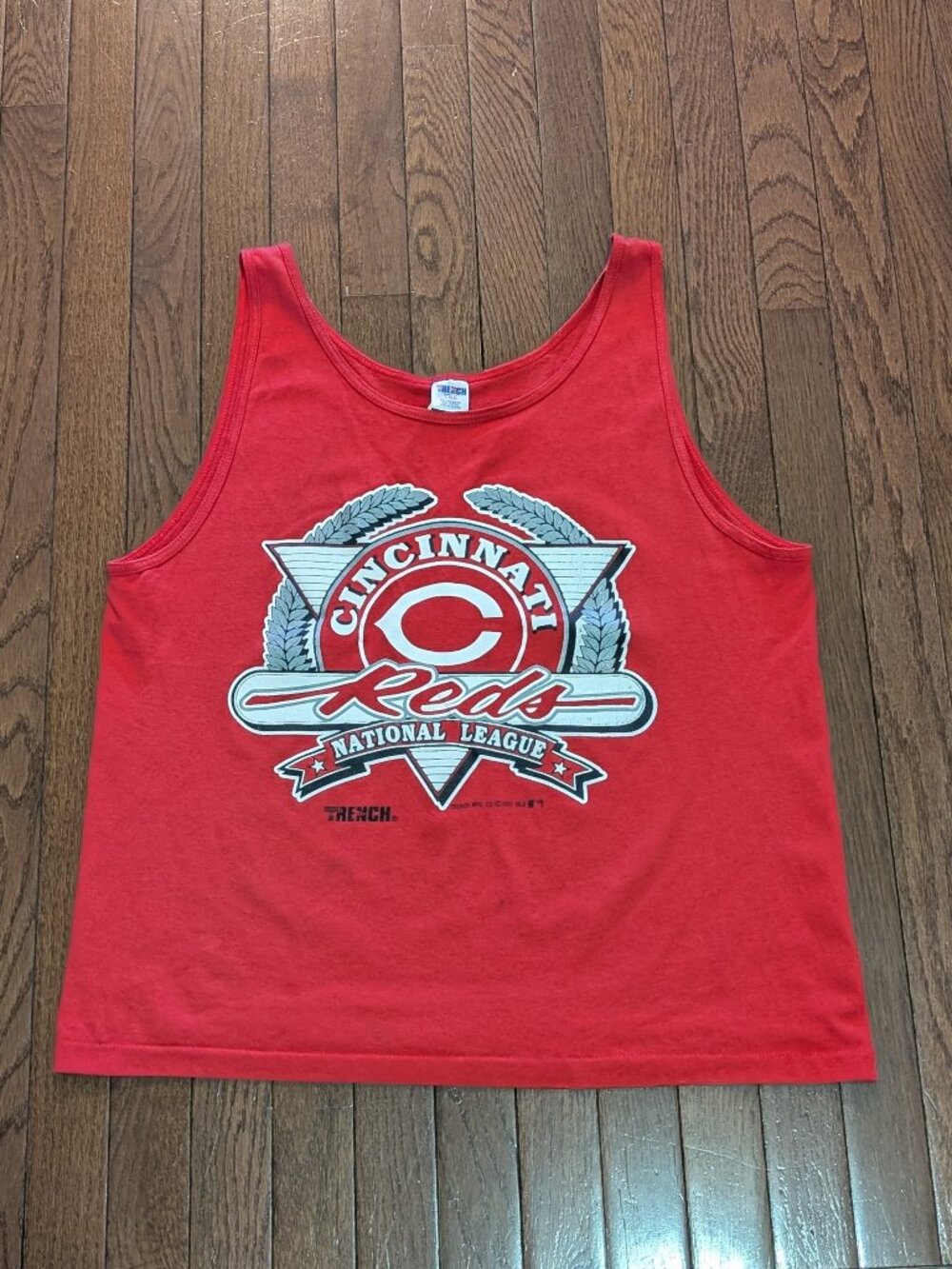 90's Cincinnati Reds Trench Tank top Made in USA- Size L